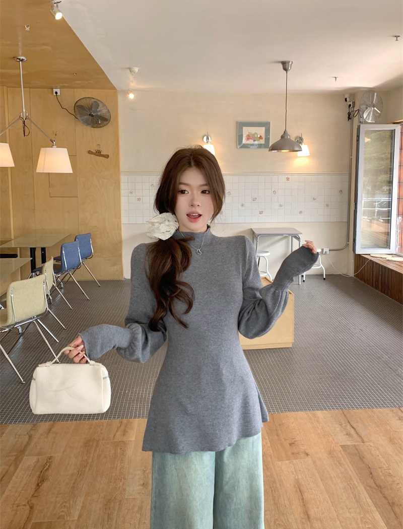 Wears outside pure tops autumn and winter sweater