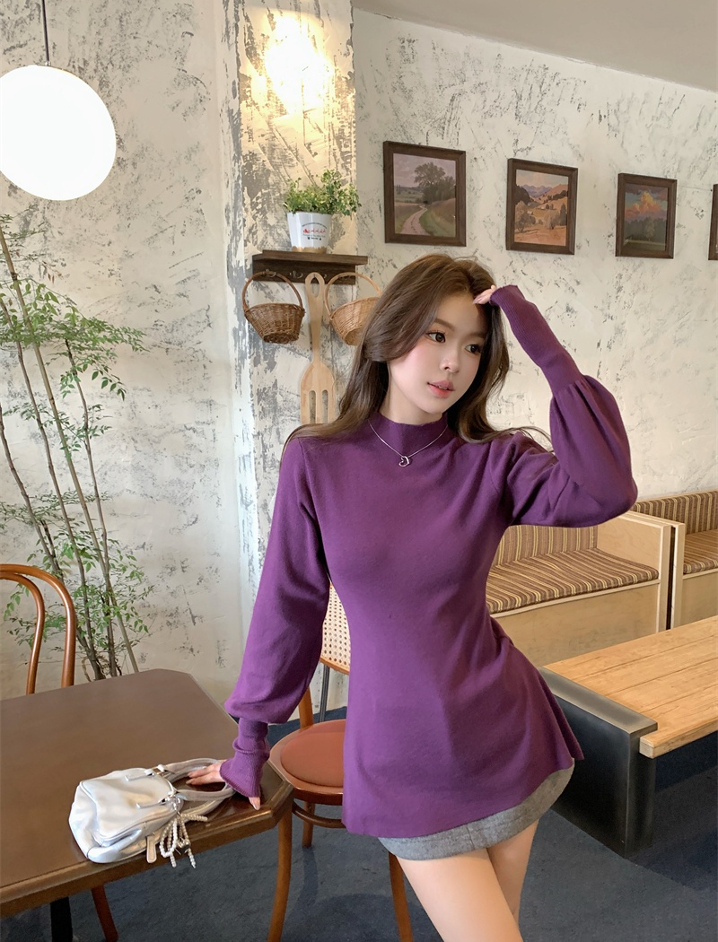 Wears outside pure tops autumn and winter sweater