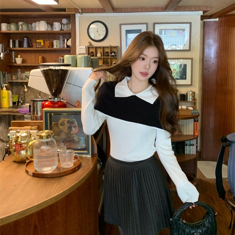 Chanelstyle sweater Korean style tops for women