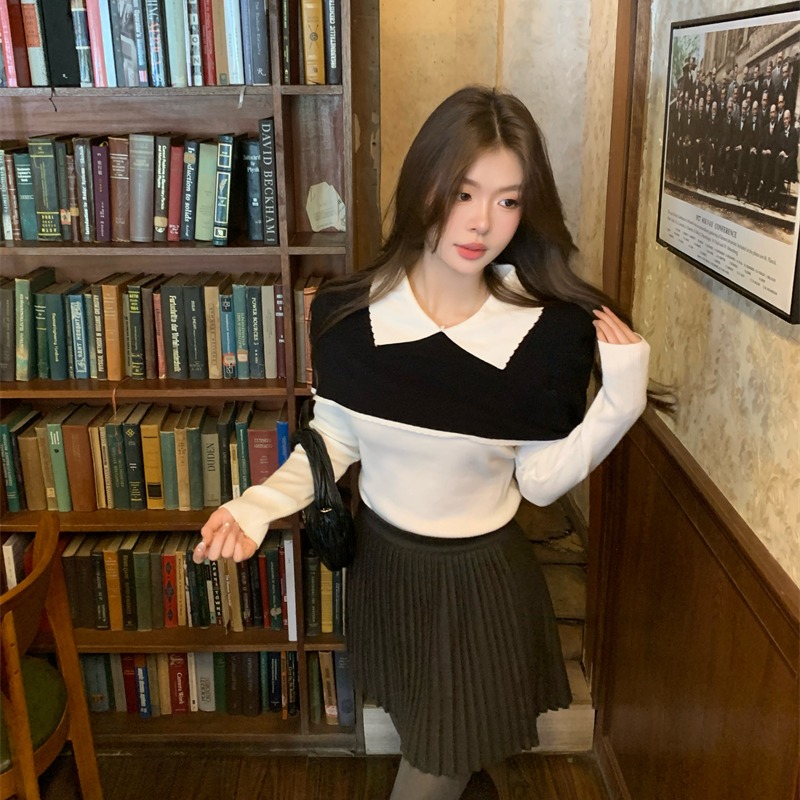 Chanelstyle sweater Korean style tops for women