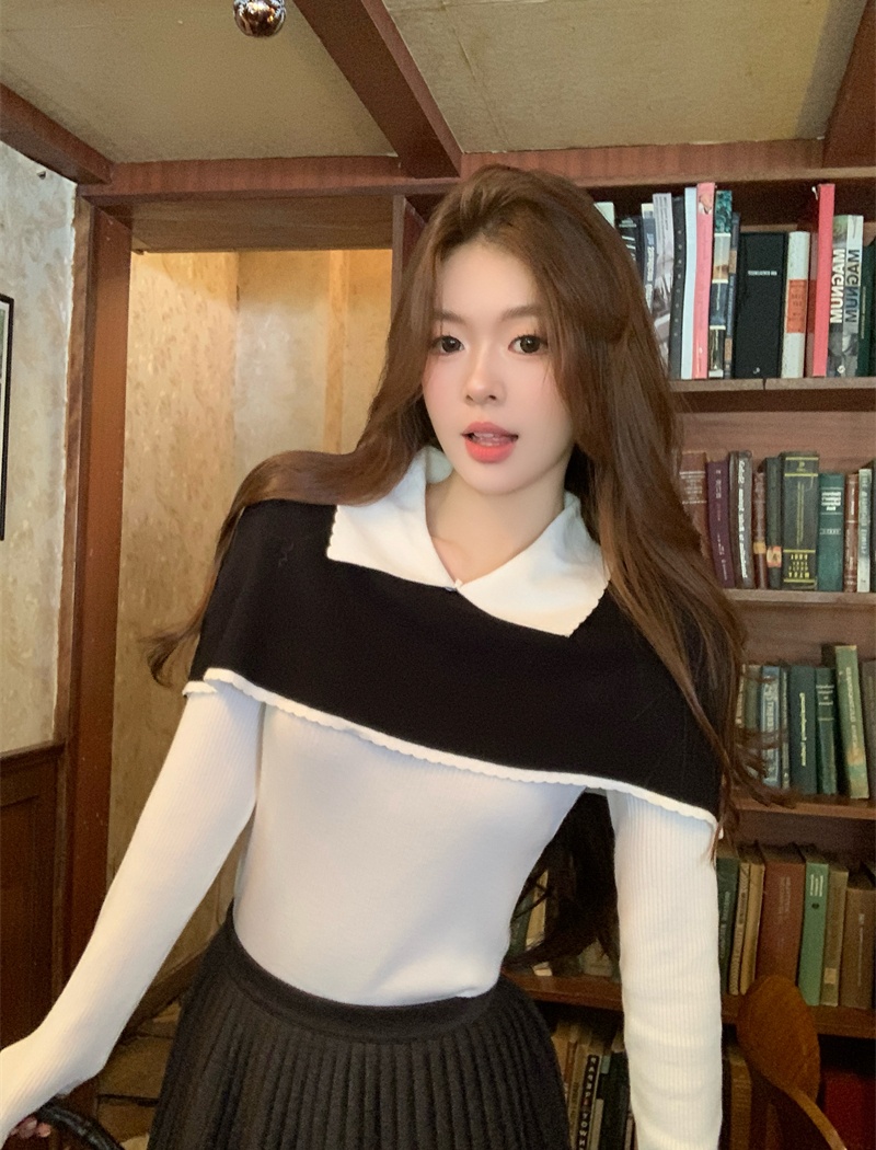Chanelstyle sweater Korean style tops for women