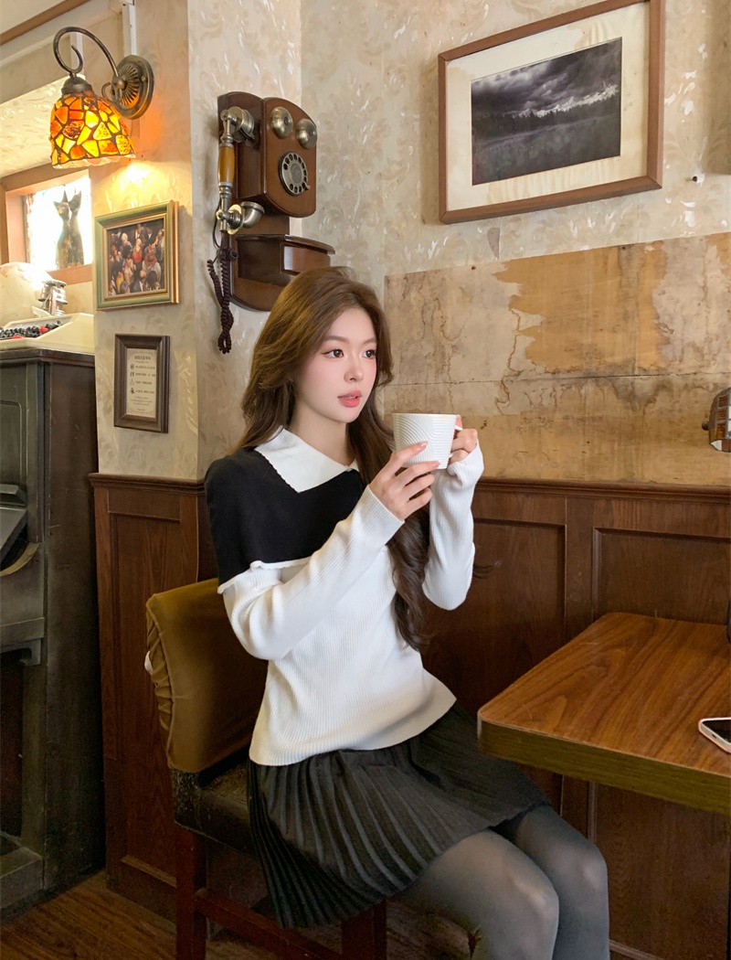 Chanelstyle sweater Korean style tops for women