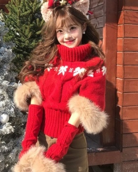 Christmas lazy cloak autumn and winter tops for women