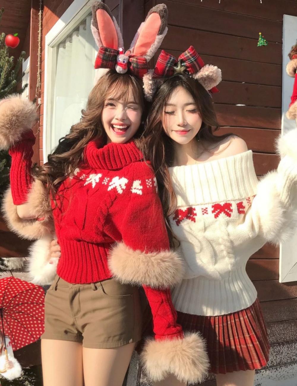 Christmas lazy cloak autumn and winter tops for women