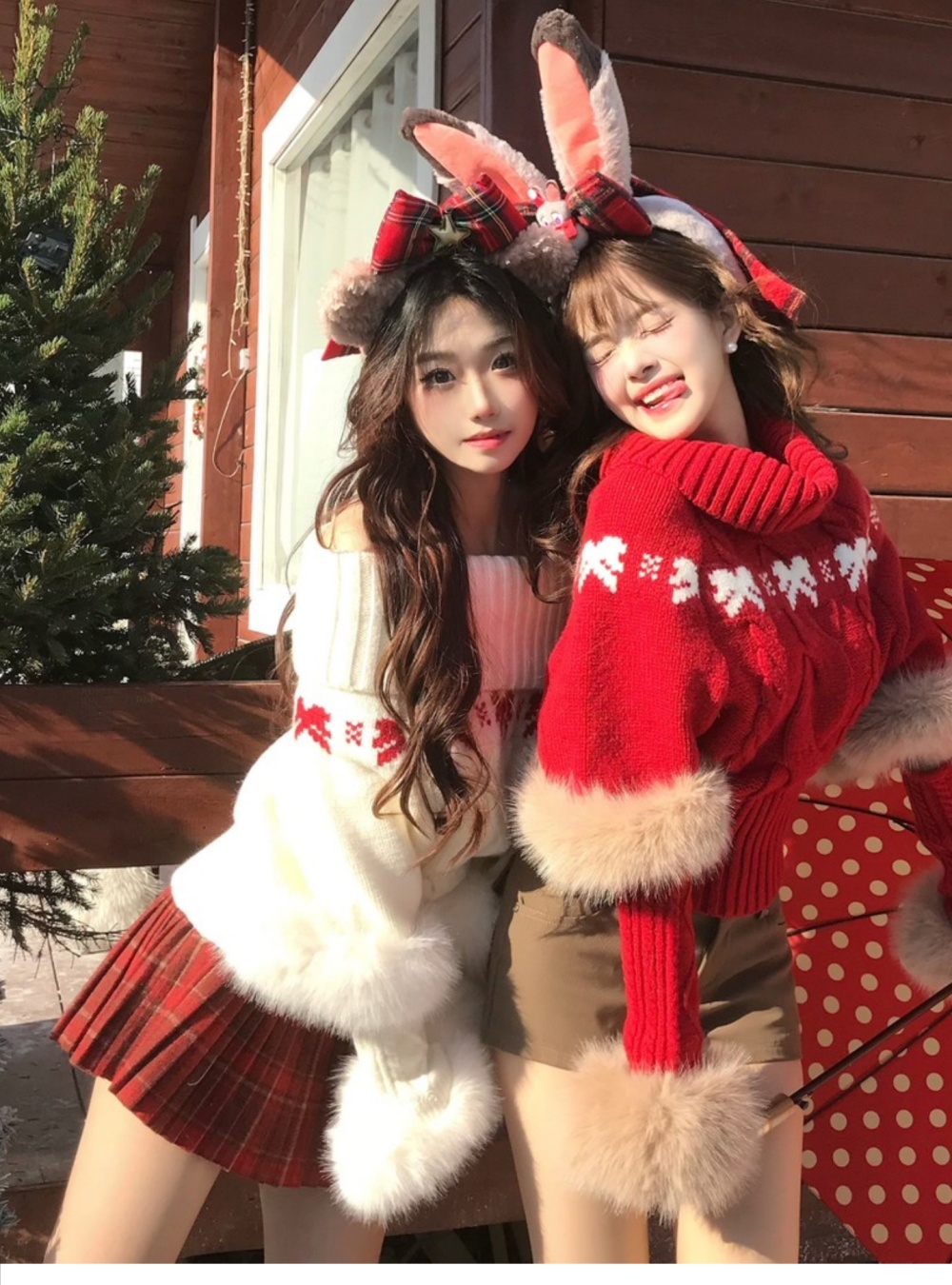 Christmas lazy cloak autumn and winter tops for women