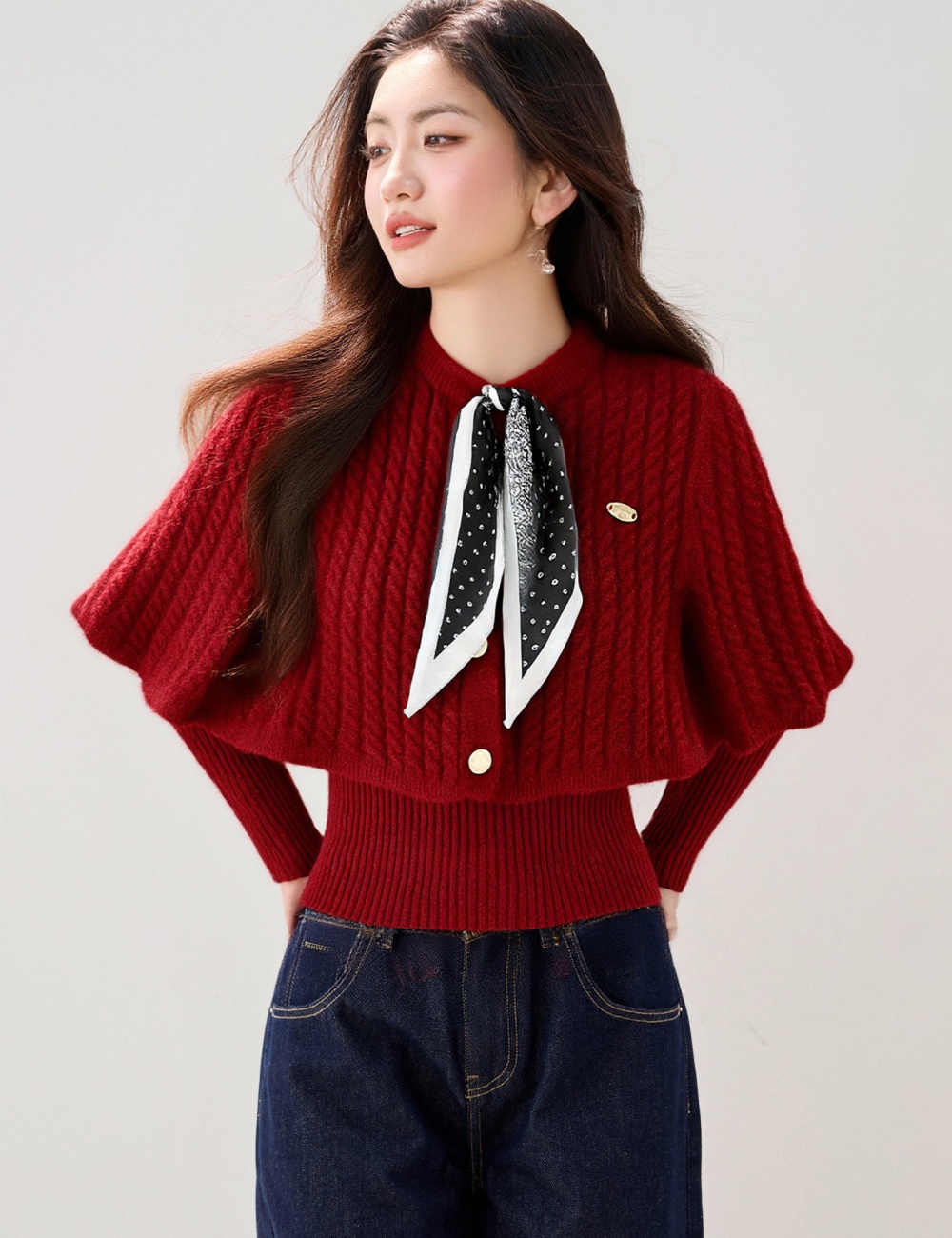 Autumn and winter Casual shawl temperament scarves a set