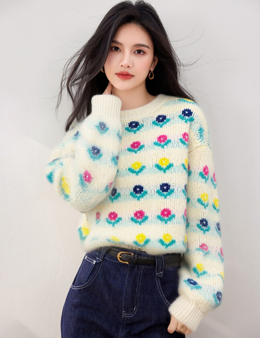 All-match sweater winter tops for women
