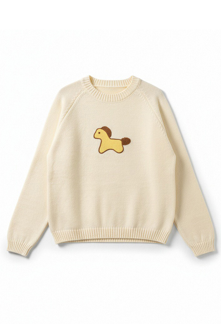 Korean style loose lovely tops dog short sweater for women