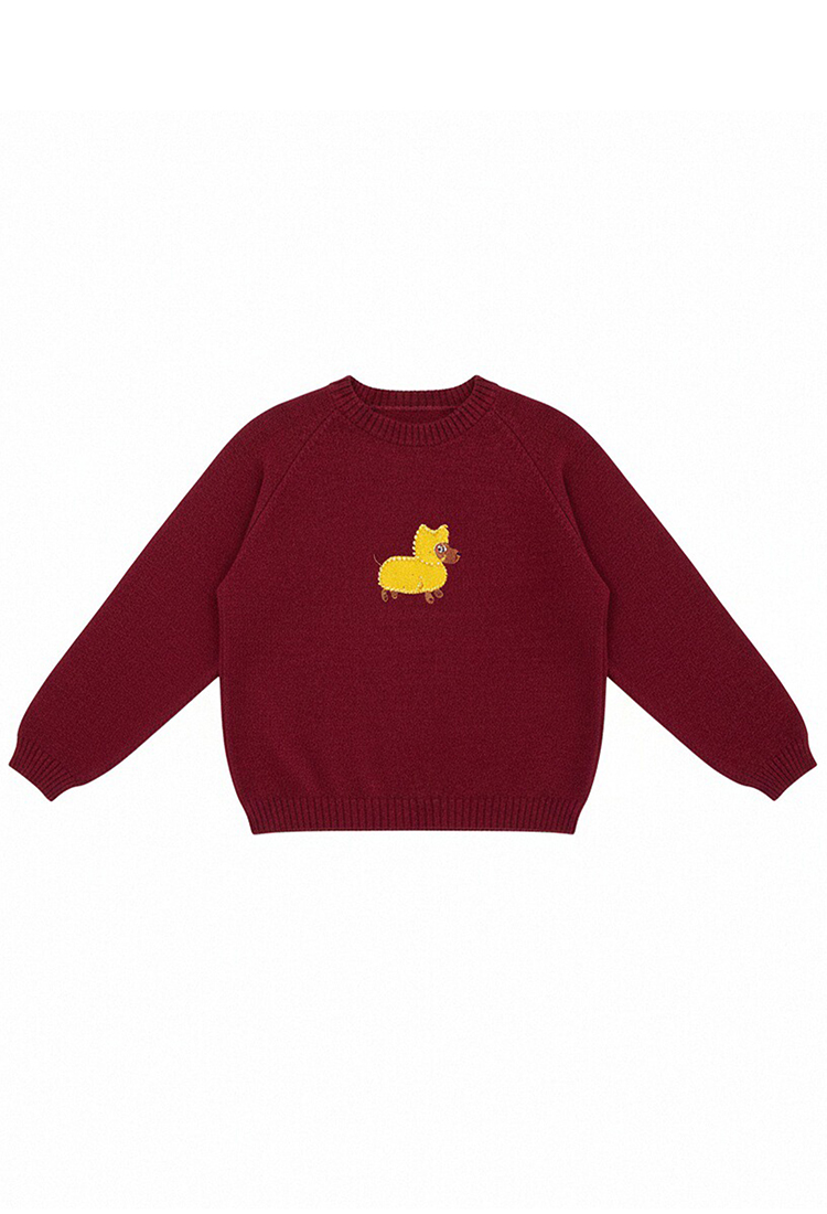 Loose Korean style sweet tops puppy lovely sweater for women