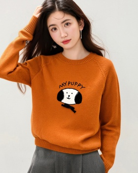 Sweet puppy tops lovely autumn and winter sweater
