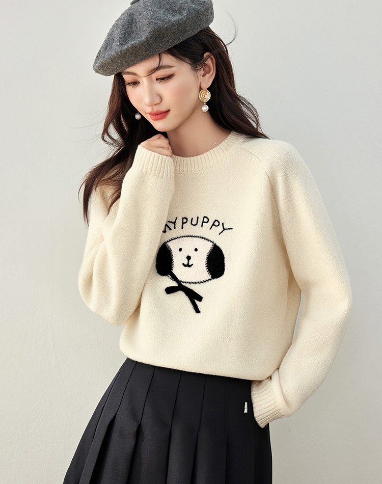 Sweet puppy tops lovely autumn and winter sweater