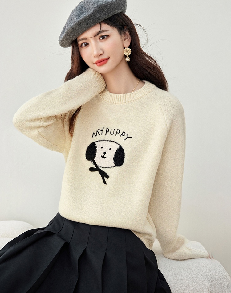 Sweet puppy tops lovely autumn and winter sweater