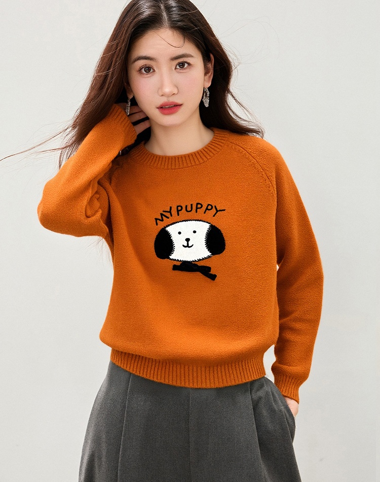 Sweet puppy tops lovely autumn and winter sweater
