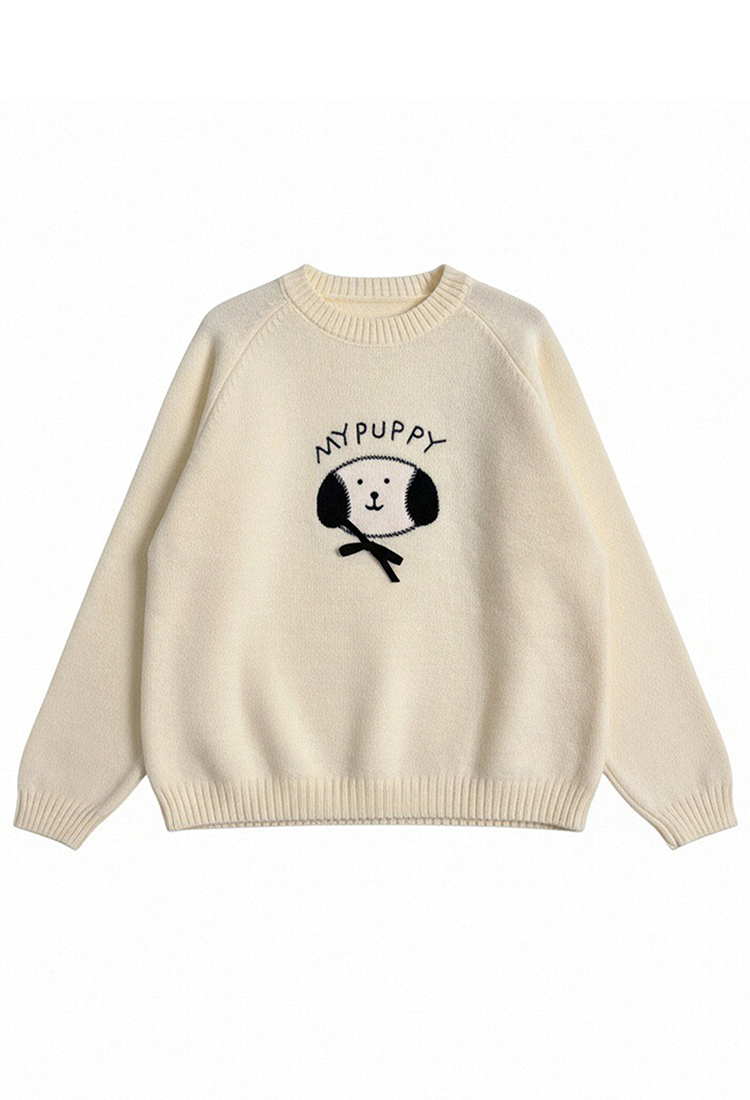 Sweet puppy tops lovely autumn and winter sweater