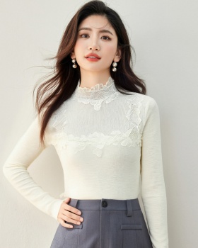 Half high collar tops autumn and winter bottoming shirt