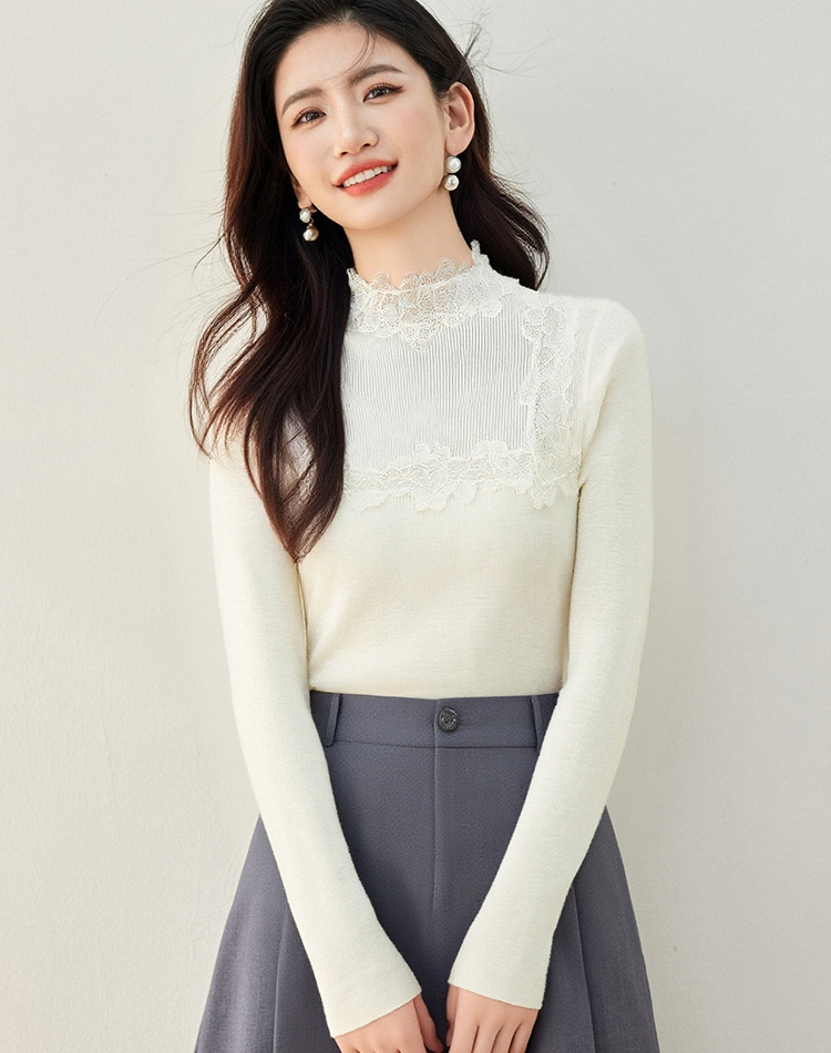 Half high collar tops autumn and winter bottoming shirt