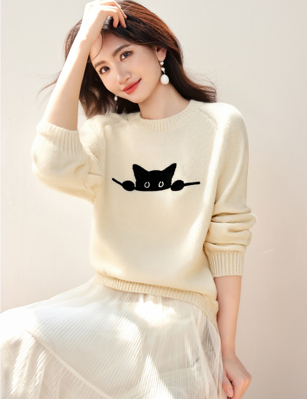 Temperament sweater tops for women