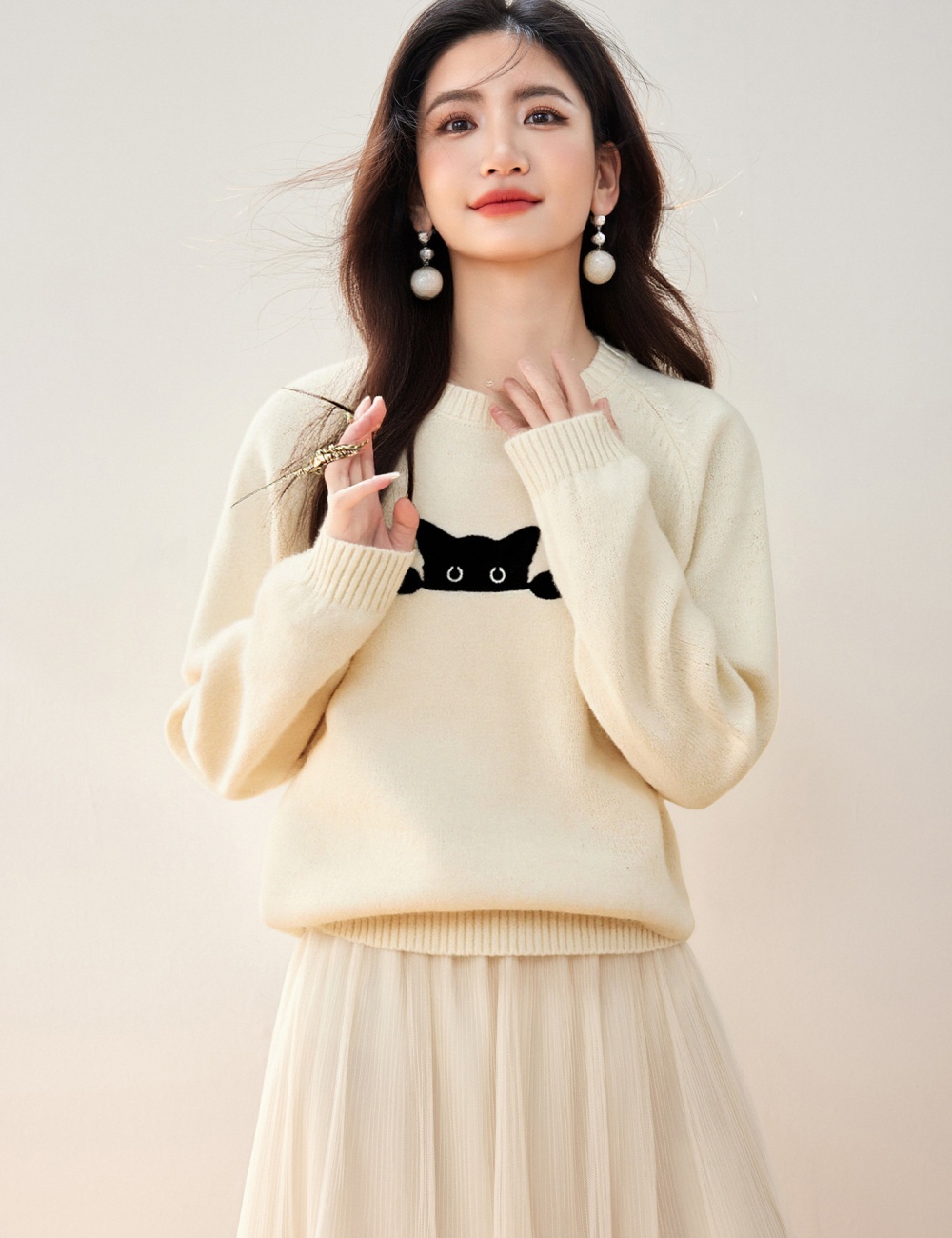 Temperament sweater tops for women