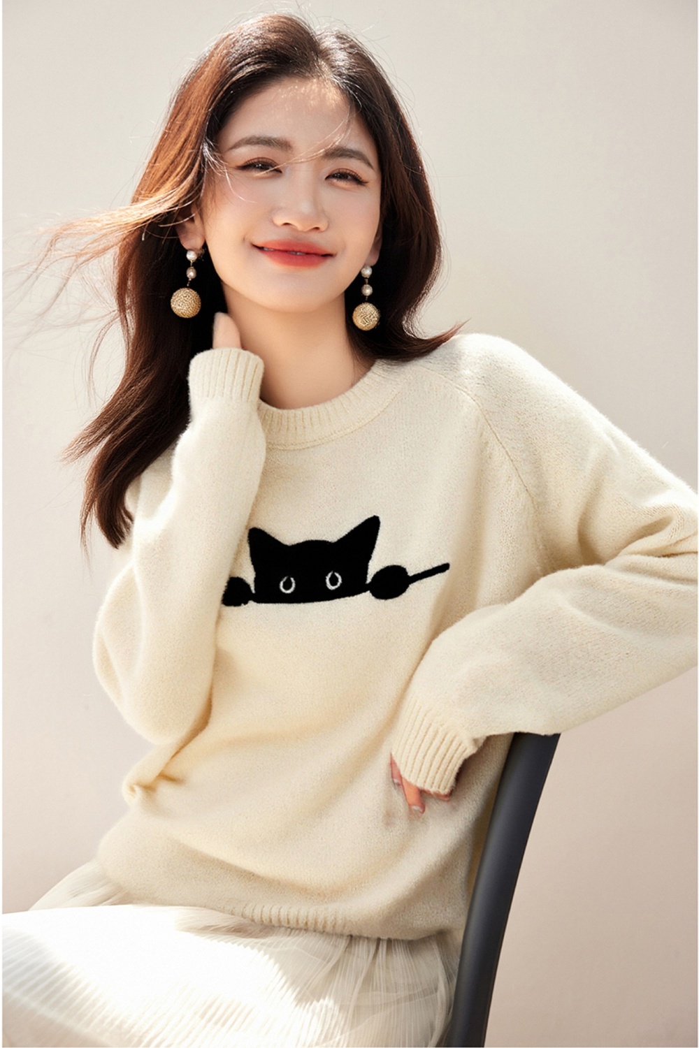 Temperament sweater tops for women