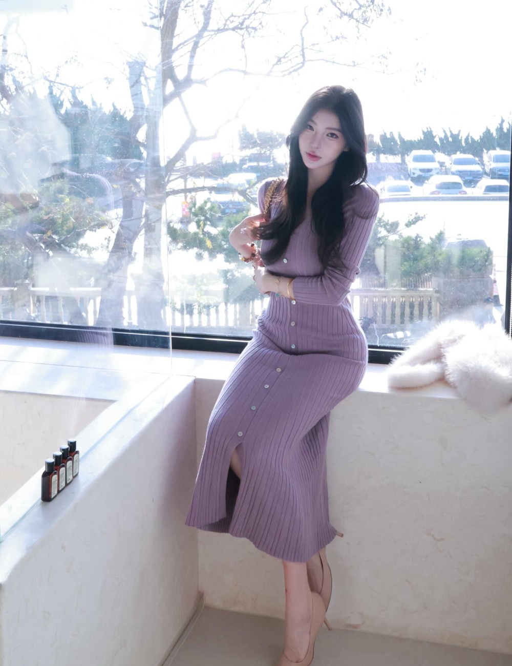 Autumn and winter wool mermaid knitted christmas dress