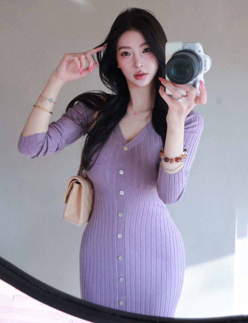 Autumn and winter wool mermaid knitted christmas dress