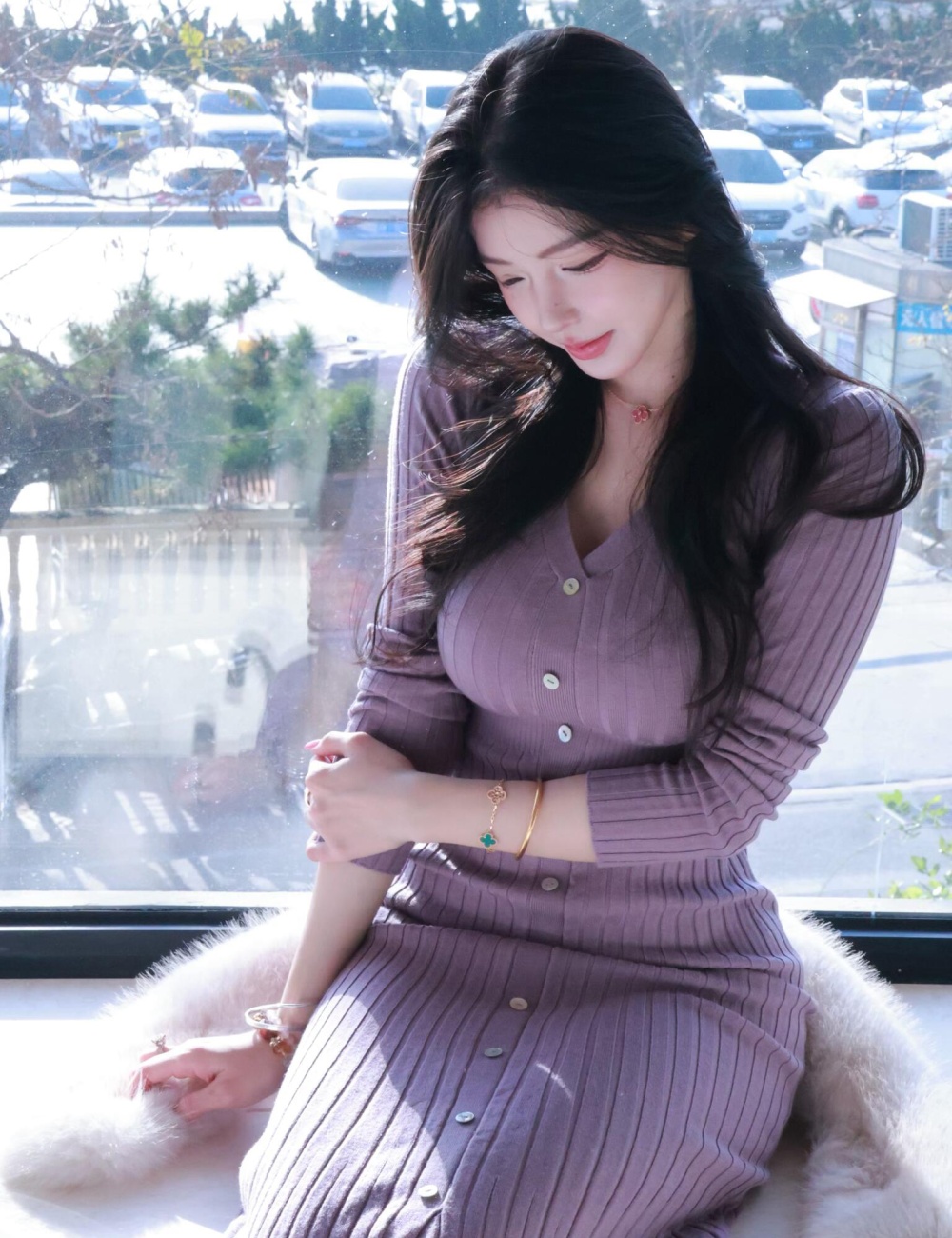 Autumn and winter wool mermaid knitted christmas dress