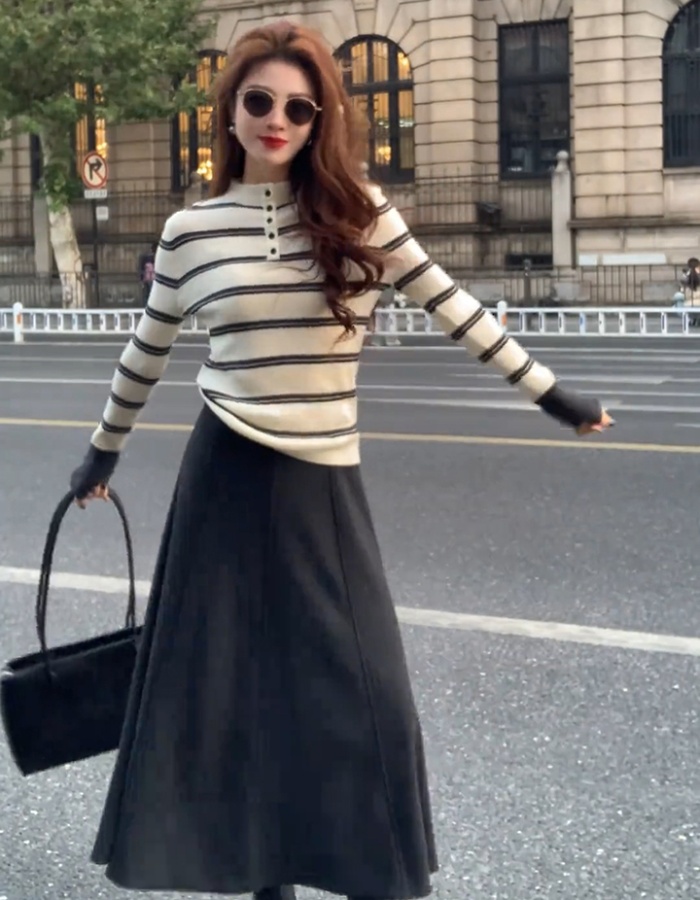 Pure winter fashion all-match knitted sweater for women