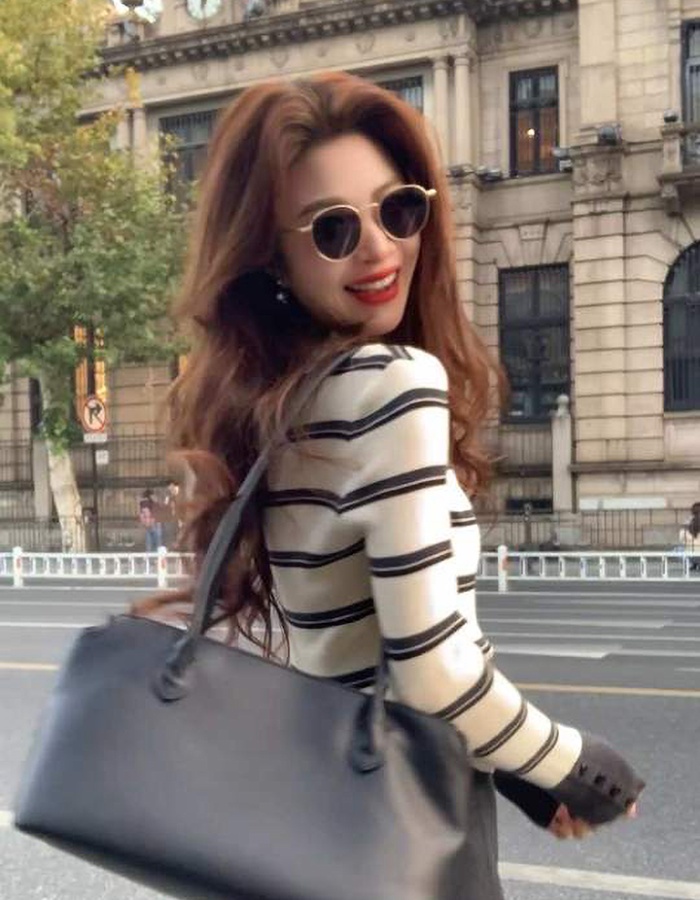 Pure winter fashion all-match knitted sweater for women