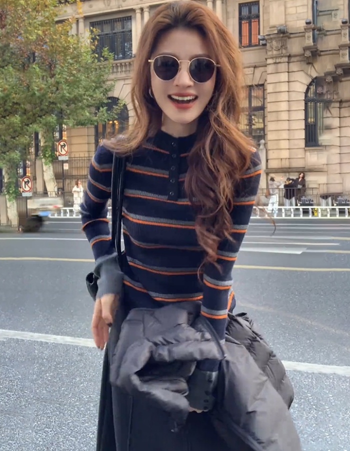 Pure winter fashion all-match knitted sweater for women