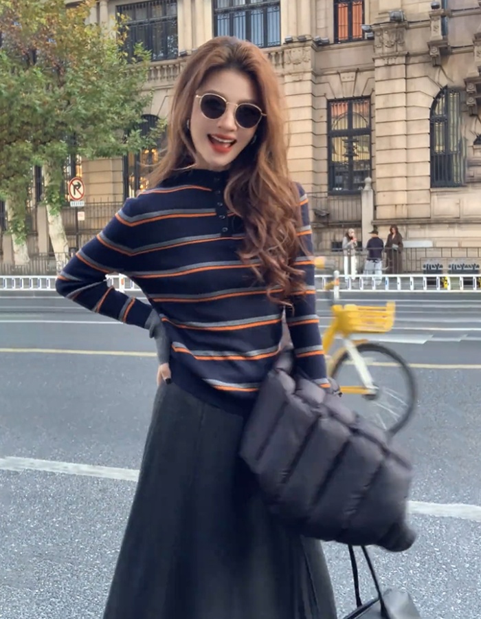 Pure winter fashion all-match knitted sweater for women