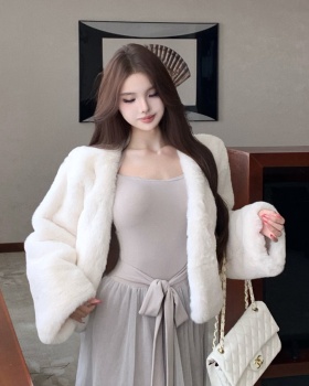 Thick loose mink velvet autumn and winter coat