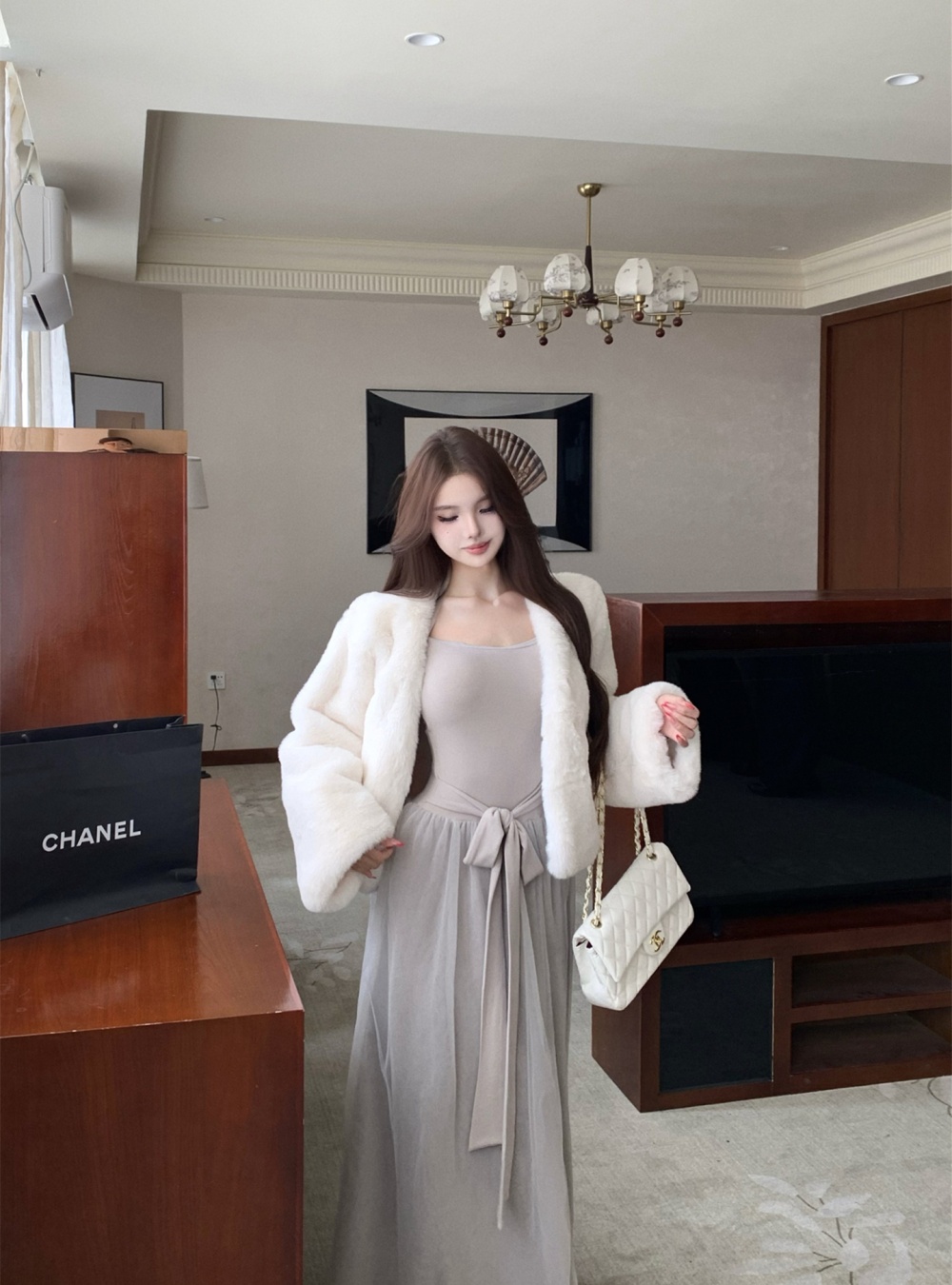 Thick loose mink velvet autumn and winter coat