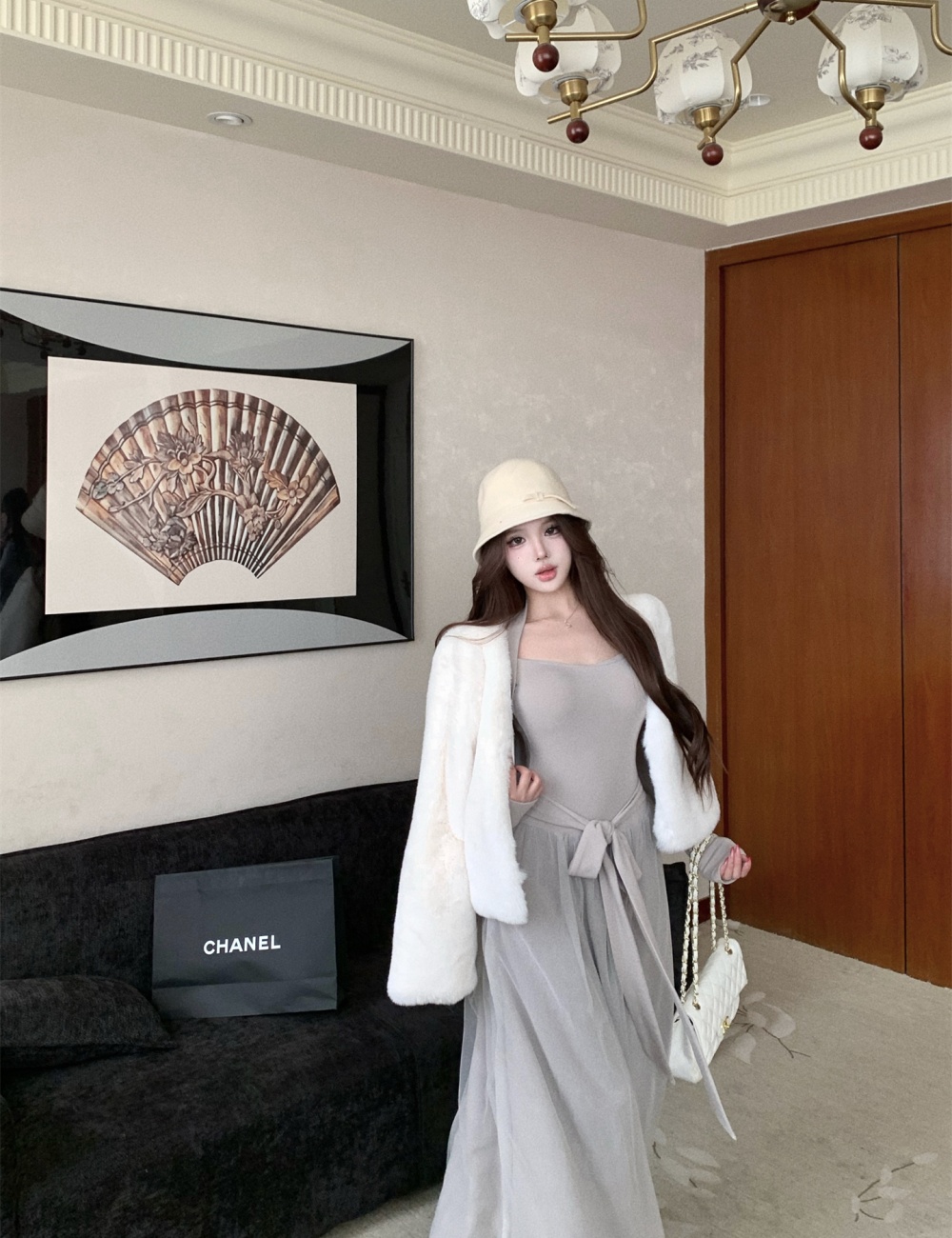 Thick loose mink velvet autumn and winter coat