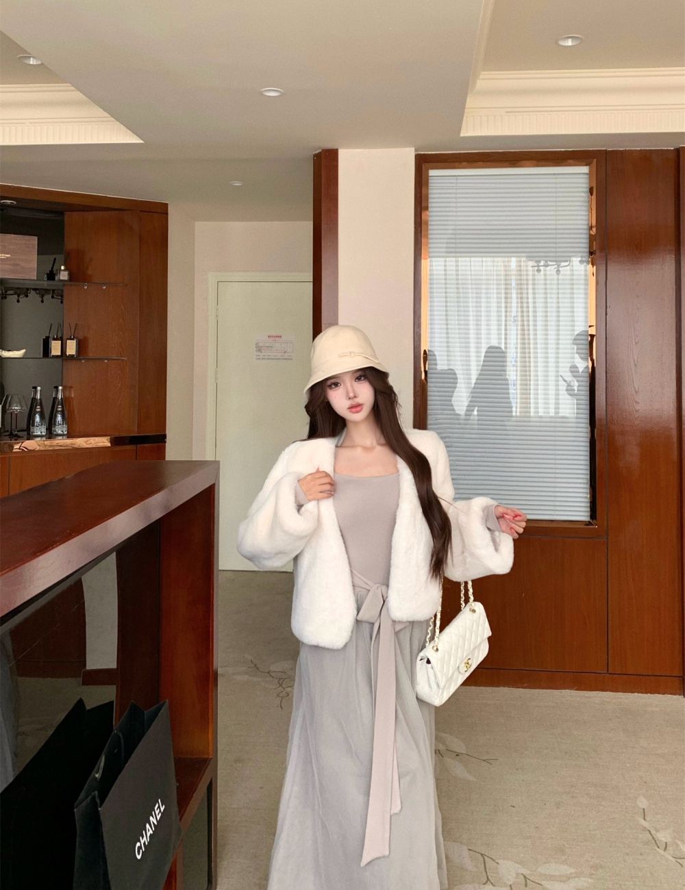 Thick loose mink velvet autumn and winter coat