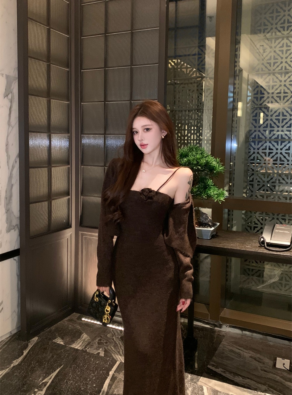 Long dress 2pcs set for women