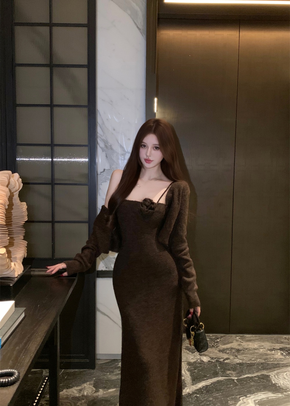 Long dress 2pcs set for women