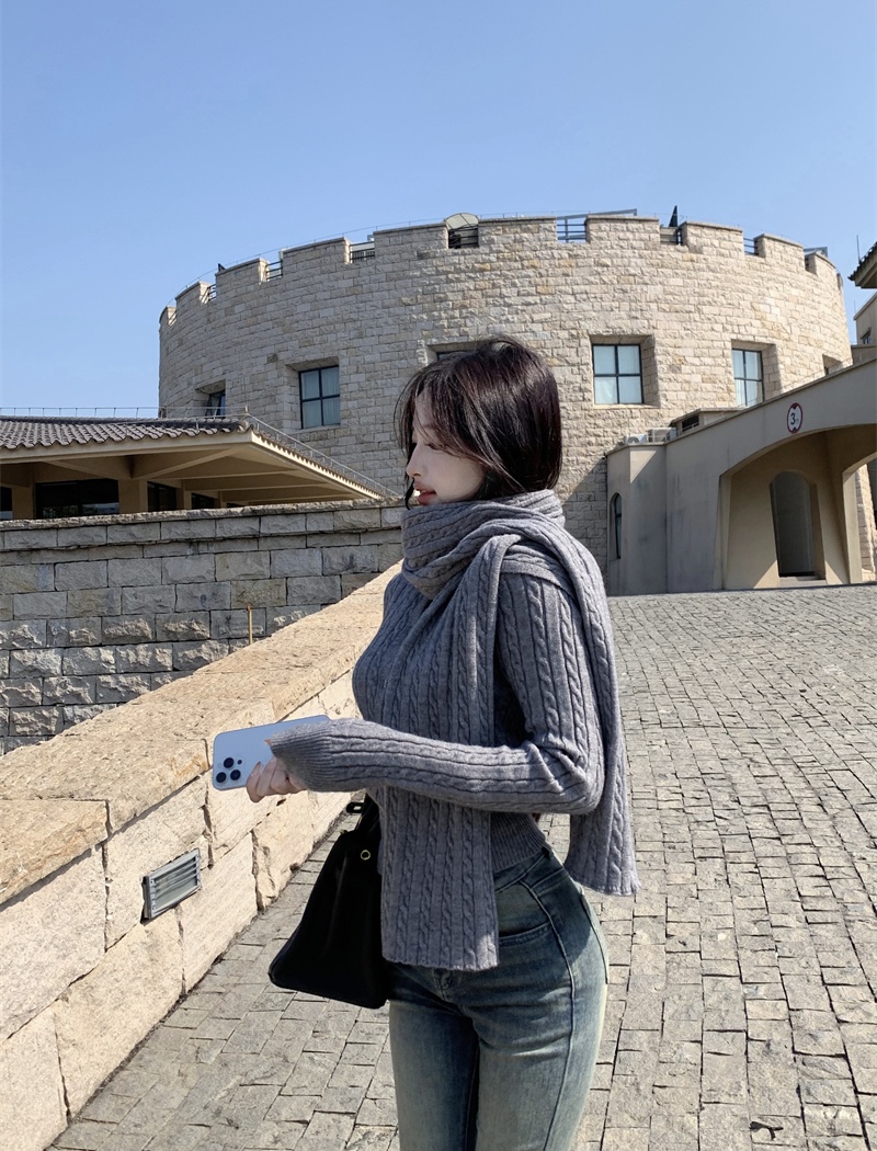 Twist cardigan autumn and winter sweater for women