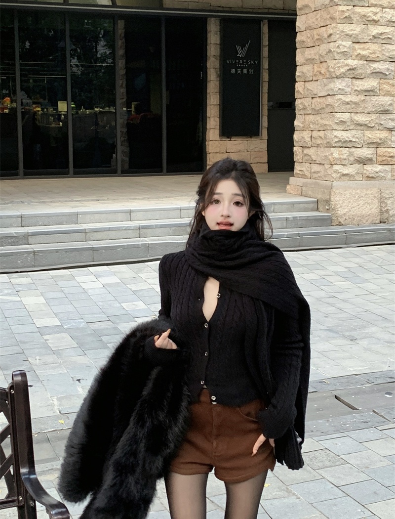 Twist cardigan autumn and winter sweater for women