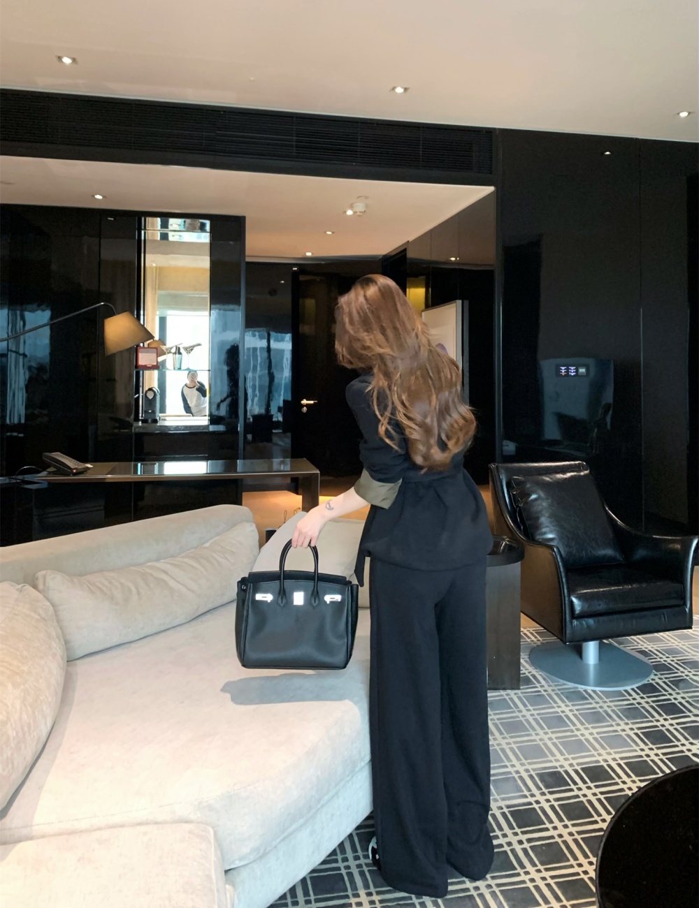 Streamer cuff tops plus velvet loose wide leg pants 3pcs set