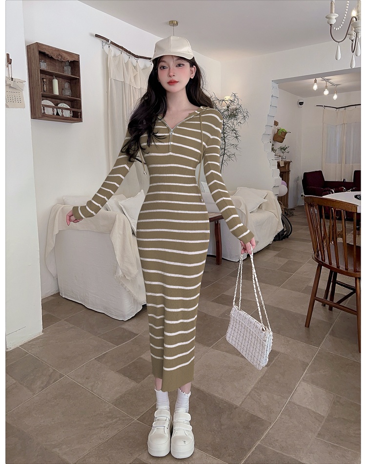 Knitted slim autumn and winter Korean style dress