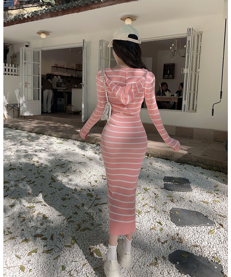 Knitted slim autumn and winter Korean style dress