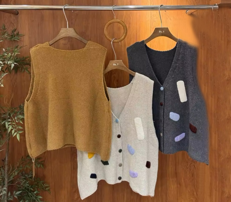Knitted show young retro cardigan loose niche sweater