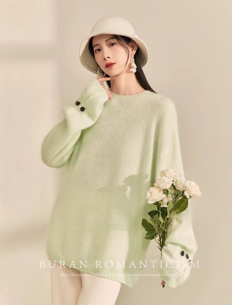 Simple knitted tops autumn sweater for women