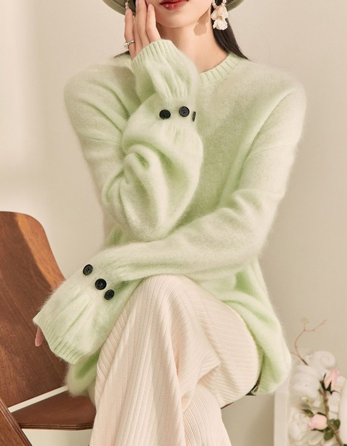 Simple knitted tops autumn sweater for women