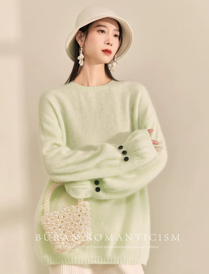 Simple knitted tops autumn sweater for women