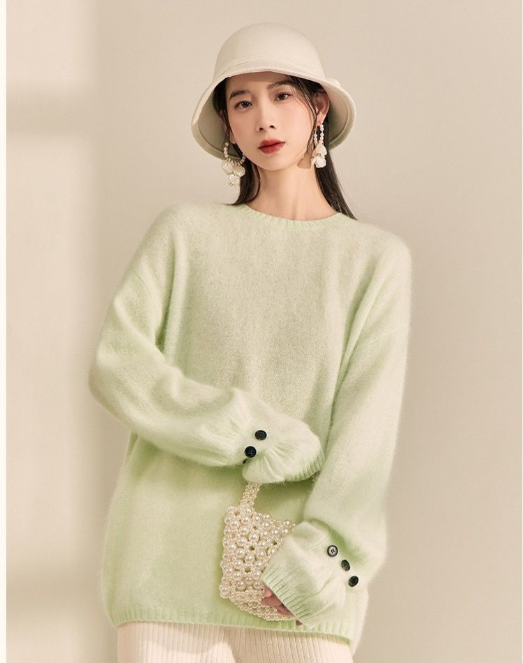 Simple knitted tops autumn sweater for women