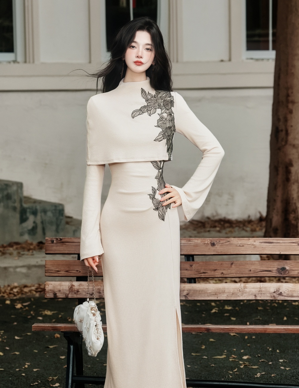 Chinese style cheongsam long dress for women