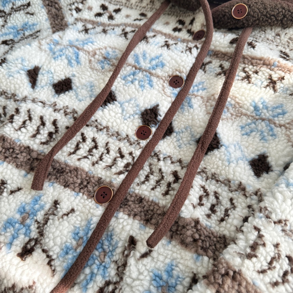 Winter hooded coat lambs wool cotton coat for women