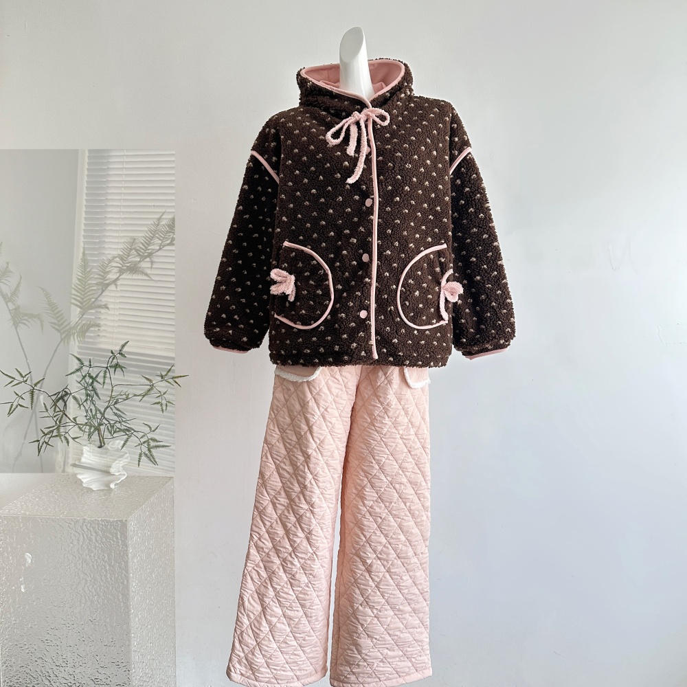 Mixed colors cubs bow trousers pink elmo coat a set