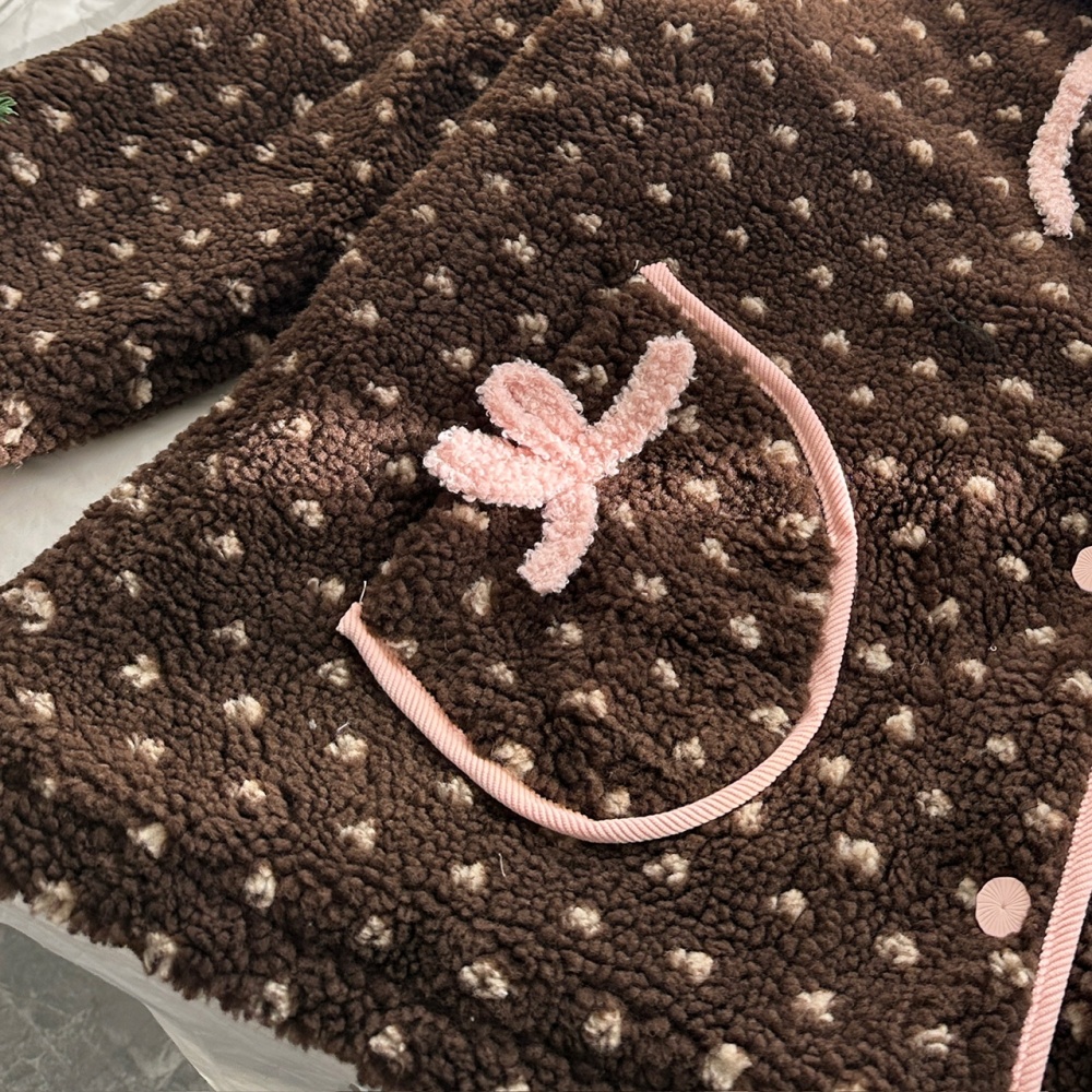 Mixed colors cubs bow trousers pink elmo coat a set